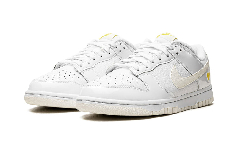 Tênis Dunk Low "Valentine 's Day Yellow Heart" Branco