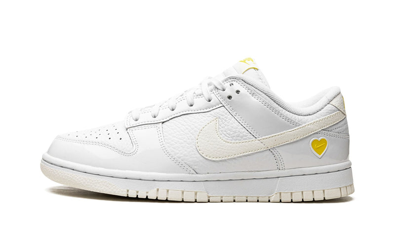 Tênis Dunk Low "Valentine 's Day Yellow Heart" Branco